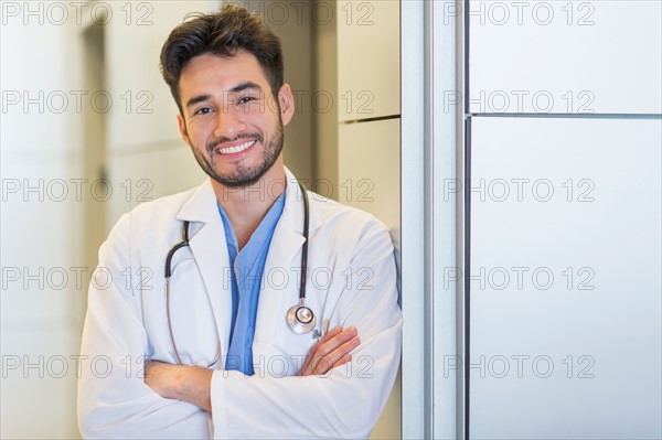 Portrait of doctor in hospital.