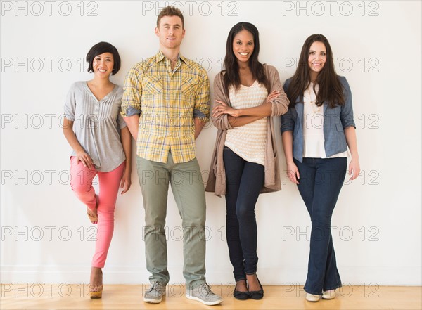 Portrait of four young friends.