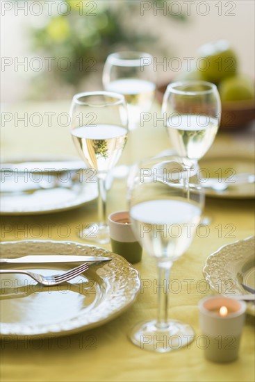 Close up of place setting.