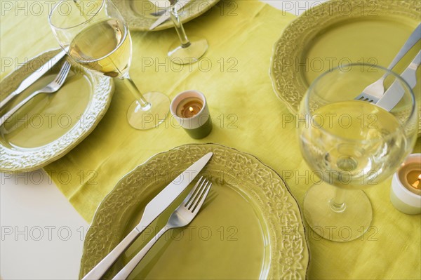 Close up of place setting.