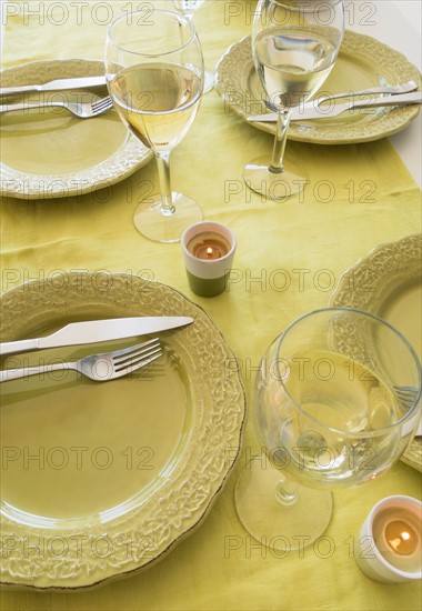 Close up of place setting.