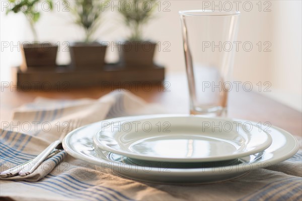 Close up of place setting.