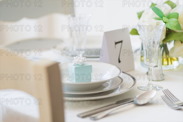 Close up of place setting.