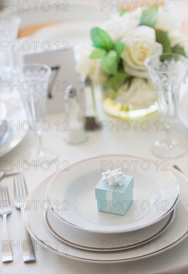 Close up of place setting.