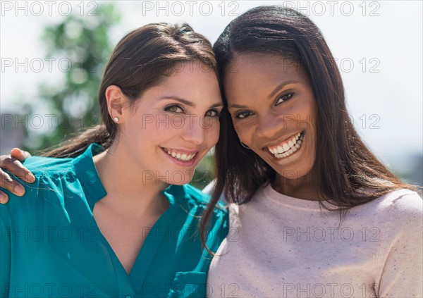 Young women smiling.