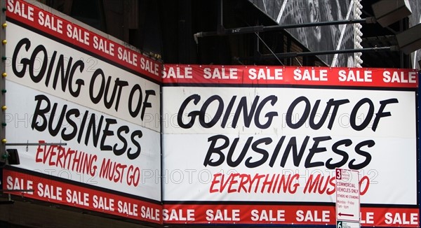 Going out of business sign