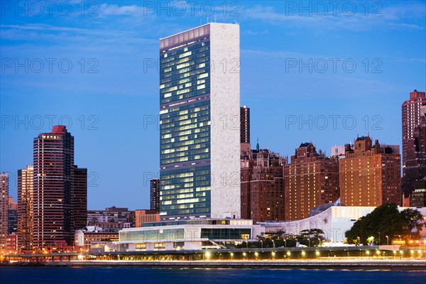 Cityscape at dusk