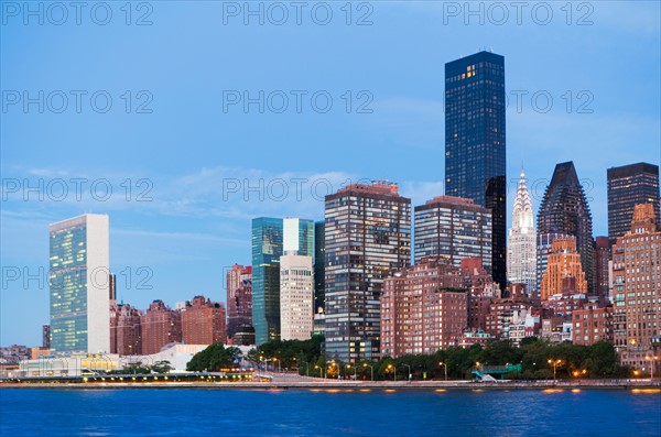 Cityscape at dusk