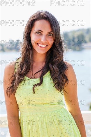 Portrait of young woman smiling