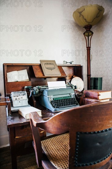 Empty room with armchair