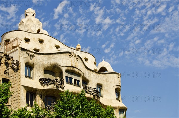 High section of Casa Mila or La Pedrera