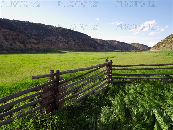 Ranch among fields