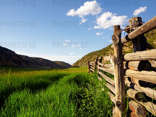 Ranch among fields