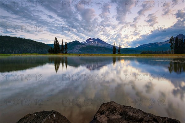 View of Sparks Lake at sunrise