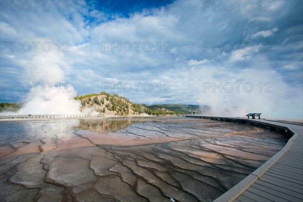 Erupting Grand Prismatic geyser