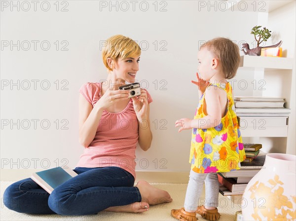 Mother with baby daughter (12-17 months)