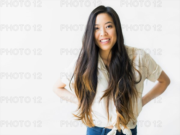 Portrait of happy young woman