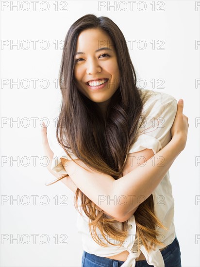 Portrait of happy young woman