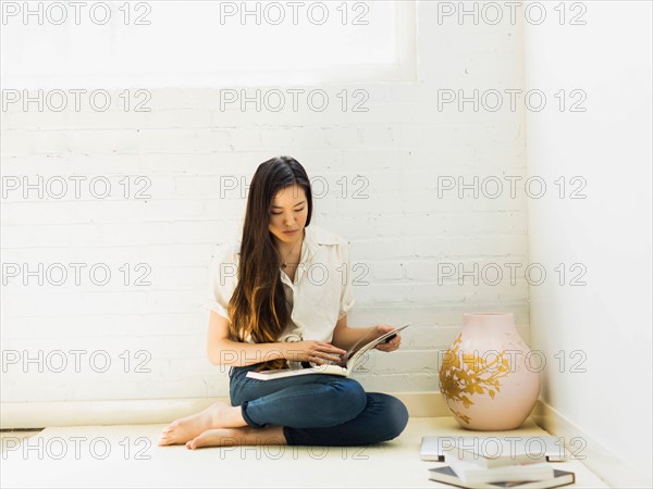 Young woman reading