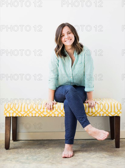 Portrait of young woman smiling