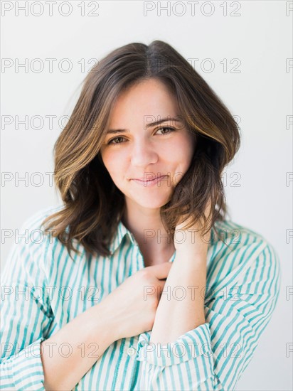 Portrait of young woman smiling