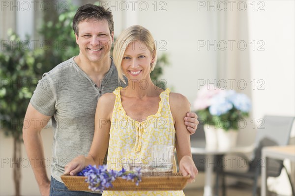 Portrait of couple at home.