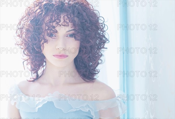 Portrait of beautiful brunette woman.