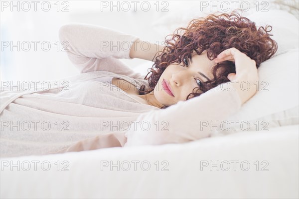 Portrait of beautiful brunette woman.