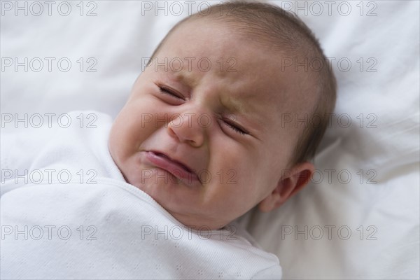 Baby girl (2-5 months) crying.
Photo : Jamie Grill