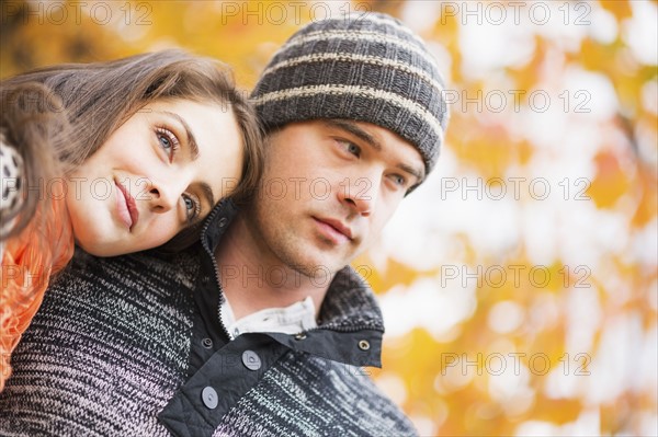 Portrait of couple in Central Park. USA, New York State, New York City.
Photo : Daniel Grill