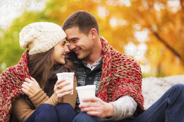 Portrait of couple in Central Park. USA, New York State, New York City.
Photo : Daniel Grill