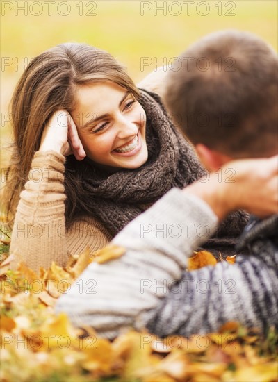 Couple lying down in Central Park. USA, New York State, New York City.
Photo : Daniel Grill