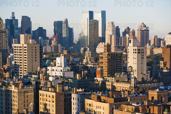 Aerial view of city. USA, New York State, New York City.
Photo : fotog