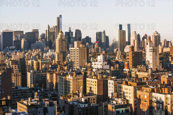 Aerial view of city. USA, New York State, New York City.
Photo : fotog