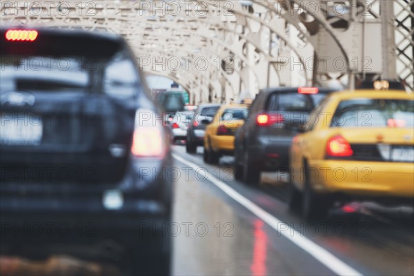 Cars in traffic jam. USA, New York State, New York City.
Photo : fotog