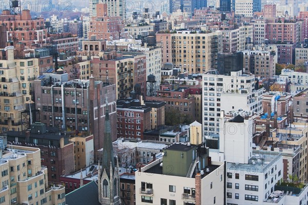 Aerial view of East Side. USA, New York State, New York City.
Photo : fotog