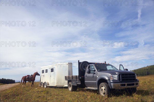 Horse trailer. USA, Western USA, Colorado.
Photo : Kelly