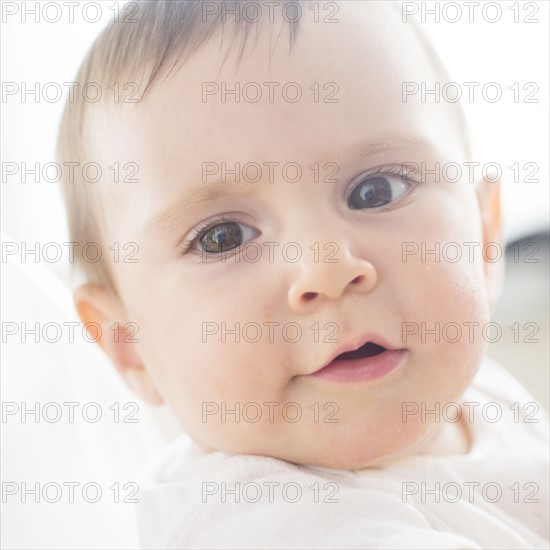 Close-up of baby girl (12-17 months).