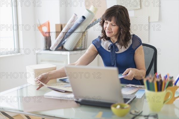 Female business owner at work.