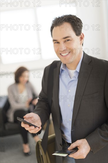 Businessman at airport.