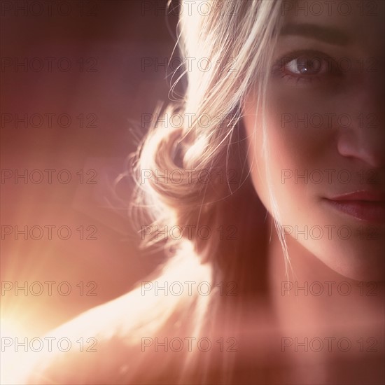 Studio shot of beautiful blonde woman.