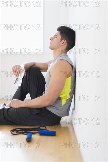 Young man at gym.