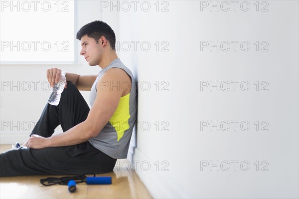 Young man at gym.