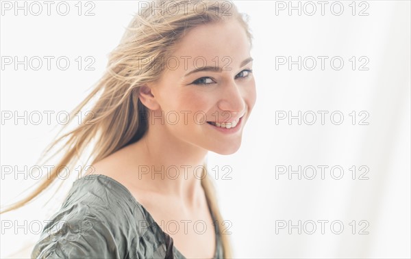 Portrait of attractive blonde woman.