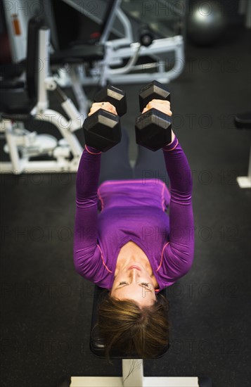 Woman weightlifting.