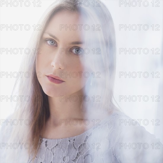 Portrait of young blond woman.