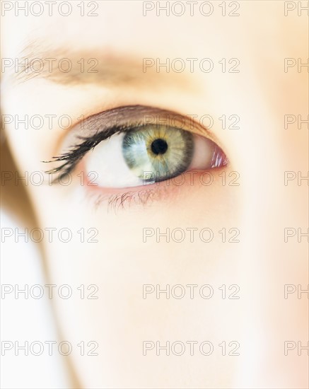 Close up of females eye.