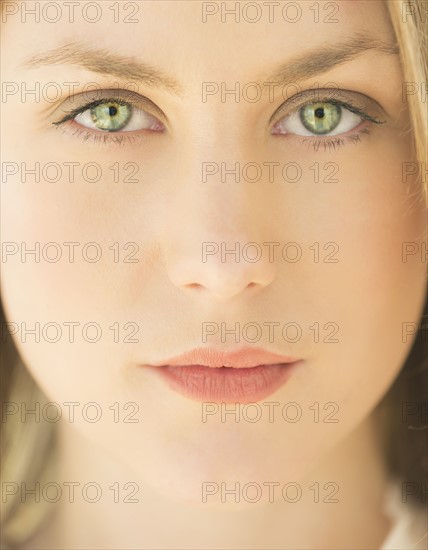 Portrait of blond woman.