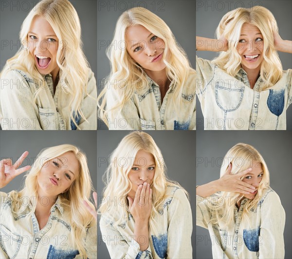 Multiple image of young woman. .
Photo : Jamie Grill