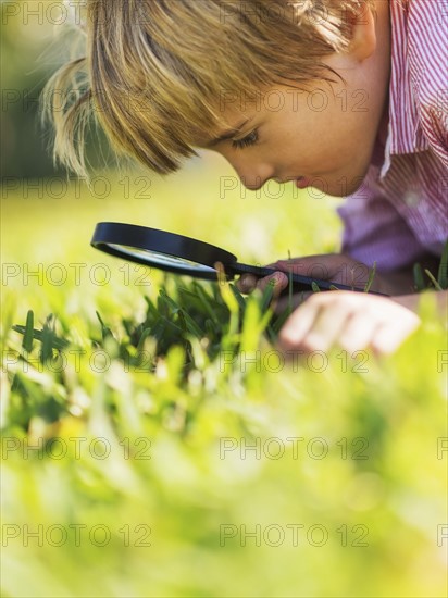 Boy (8-9) searching for bugs.
Photo : Daniel Grill